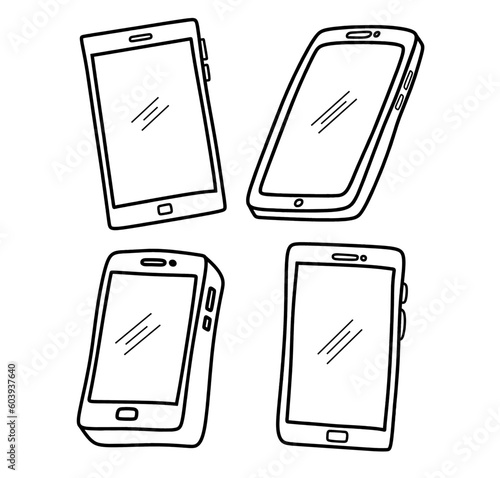 Smart Phone. Hand Drawn Doodle Iconset.