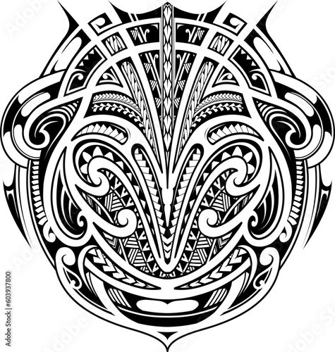 Polynesian style tattoo. Good for shoulder or pectoral area