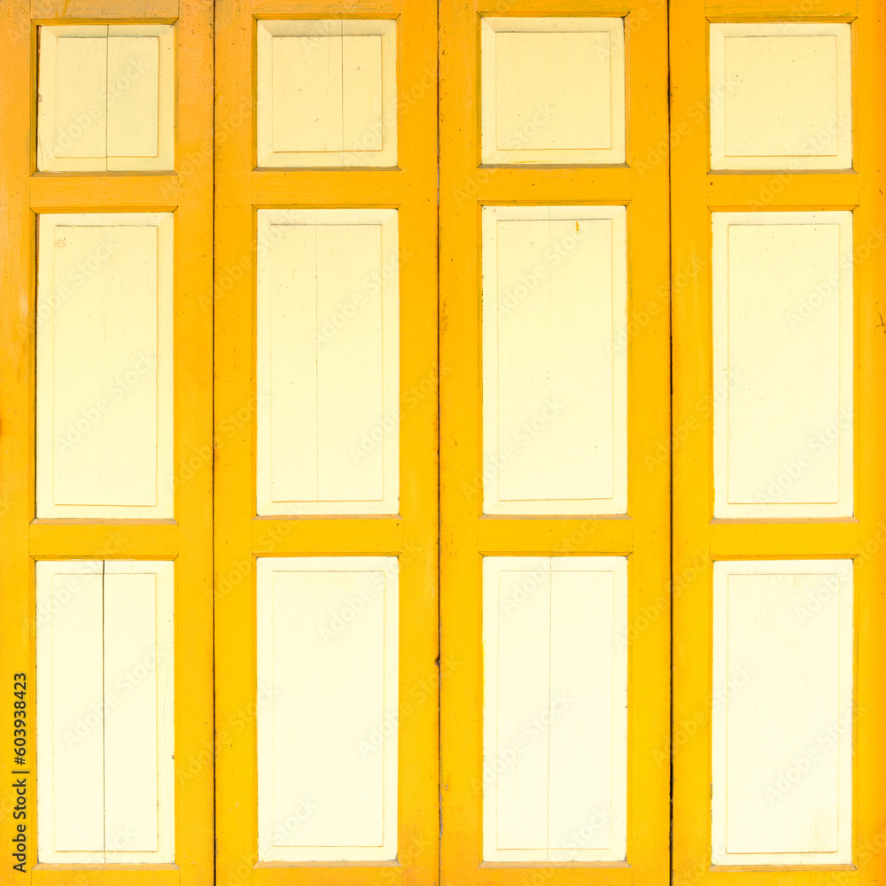 Fototapeta premium old yellow wooden door background