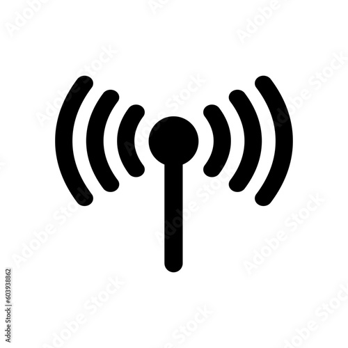 Wireless Internet Access Antenna Isolated Icon Vector Illustration