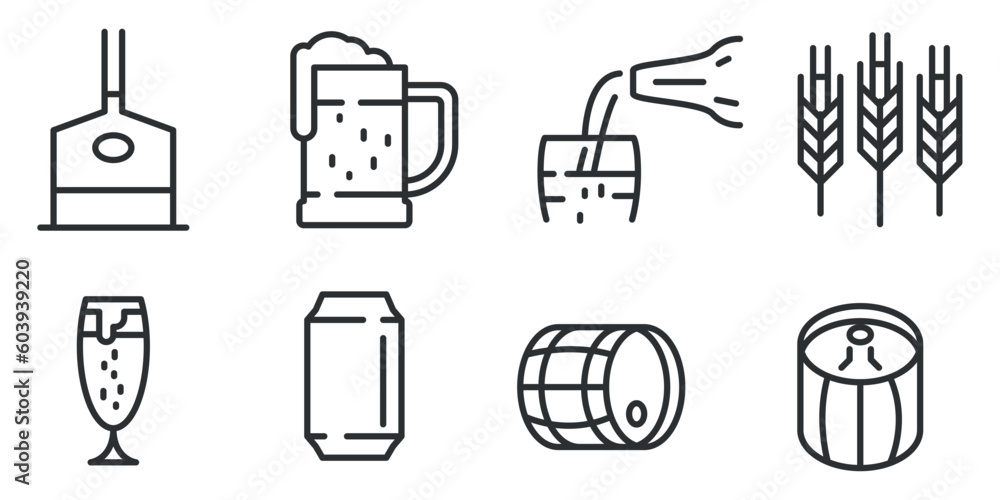 Brewery vector icon set. EPS 10 Brewery vector icon set. EPS 10