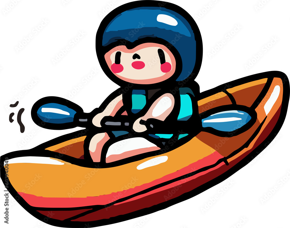 Naklejka premium kayaking png graphic clipart design