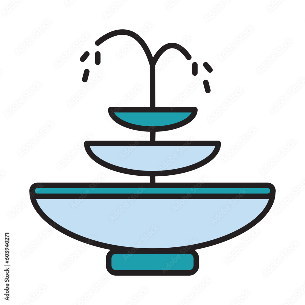 Filled Line WATER FOUNTAIN design vector icon design vector line icon svg Filled Line WATER FOUNTAIN design vector icon design vector line icon svg