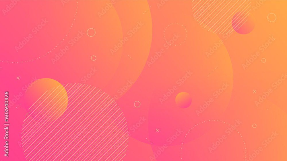Modern Abstract Background with Motion Round Circle Memphis Retro and Red Orange Gradient Color Modern Abstract Background with Motion Round Circle Memphis Retro and Red Orange Gradient Color