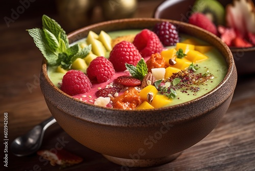 Smoothie in the Bowl with Garnish