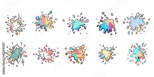 pint splatter vector set collection graphic clipart design