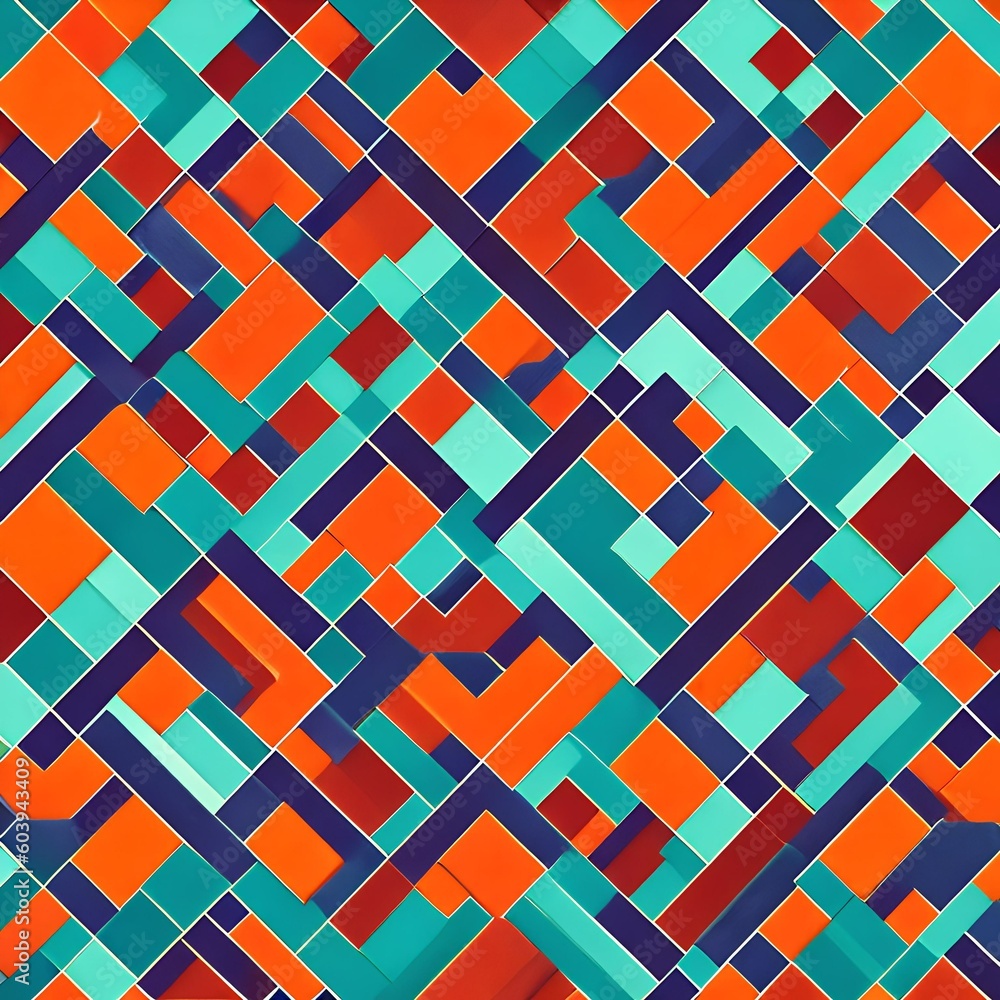 554 Retro Geometric Tiles: A retro and vintage-inspired background ...