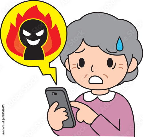 スマホで炎上トラブル　おばあさん