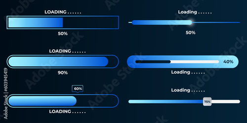 Progress bar icon design illustration. loading Indicators as an Essential Part of Website design. vector