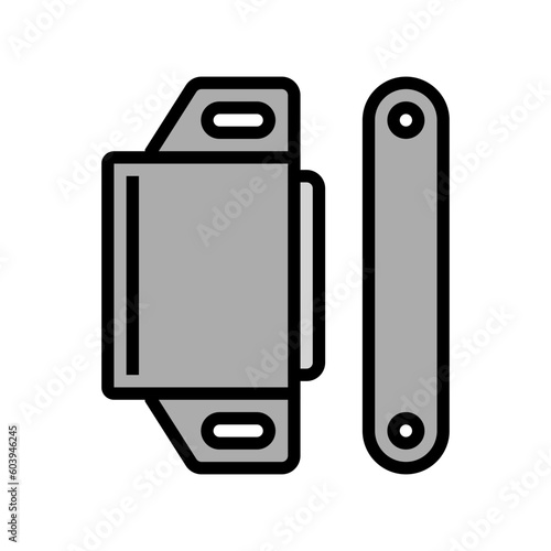magnetic catch hardware furniture fitting color icon vector. magnetic catch hardware furniture fitting sign. isolated symbol illustration