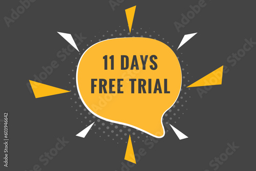 11 days Free trial Banner Design. 11 day free banner background