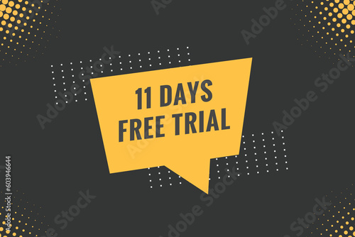 11 days Free trial Banner Design. 11 day free banner background