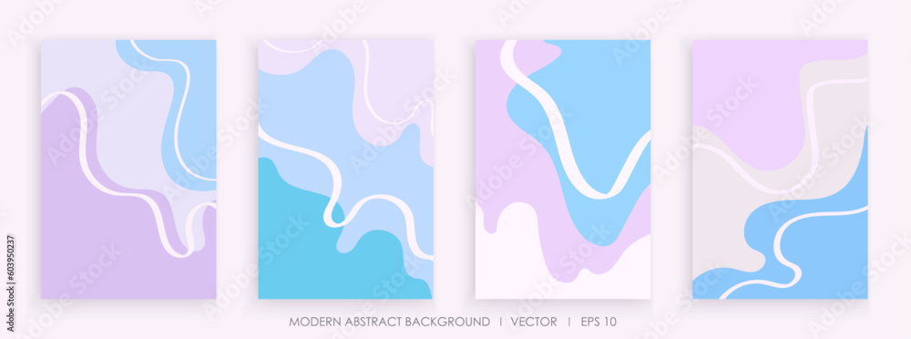 Modern abstract creative backgrounds with wavy shapes and line colorful colors design Modern abstract creative backgrounds with wavy shapes and line colorful colors design