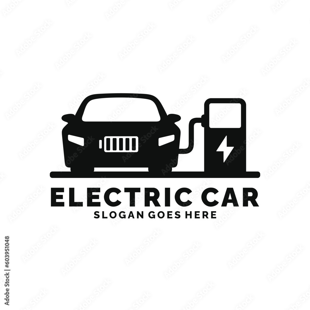 Electric car logo design vector Electric car logo design vector