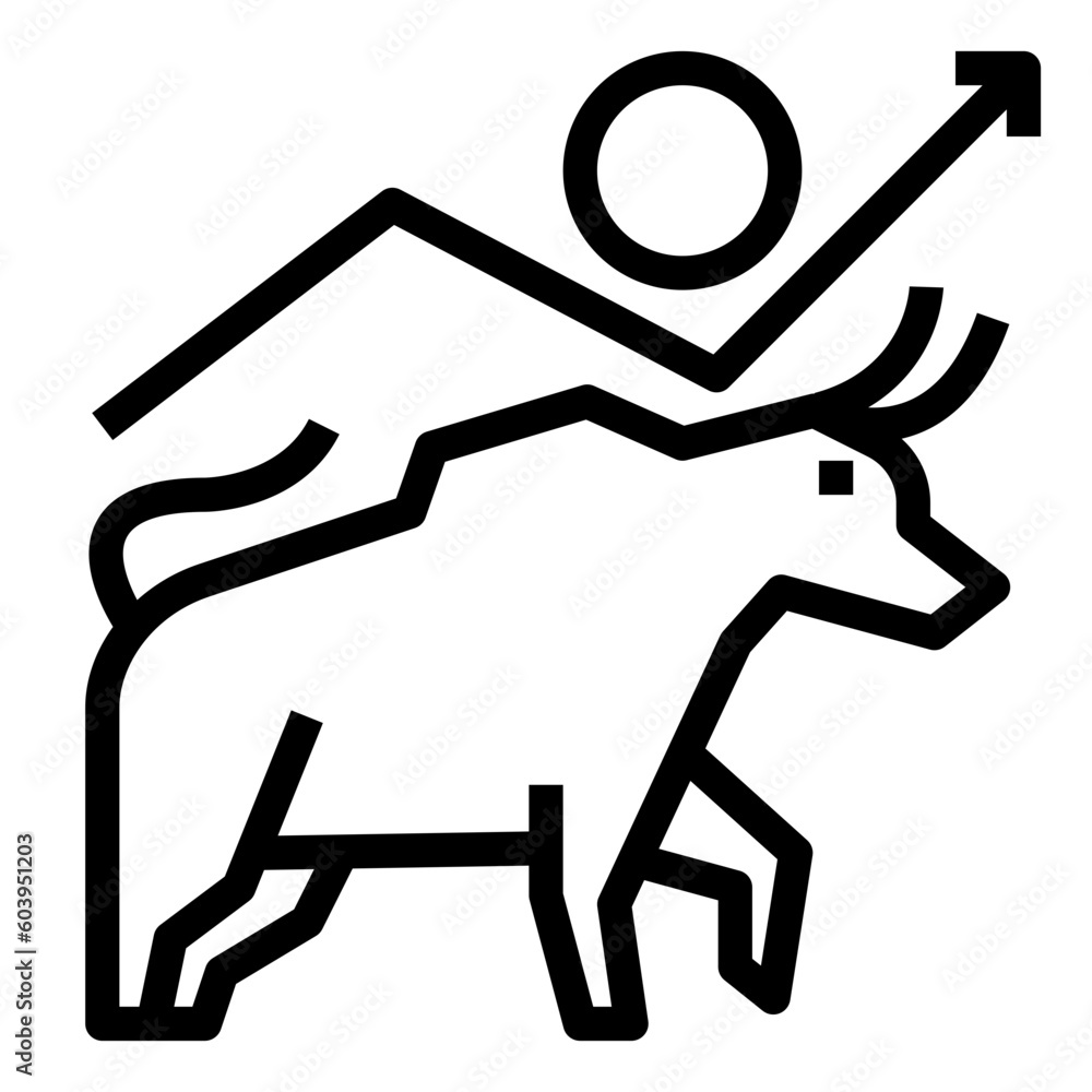 Bullish line icon Bullish line icon
