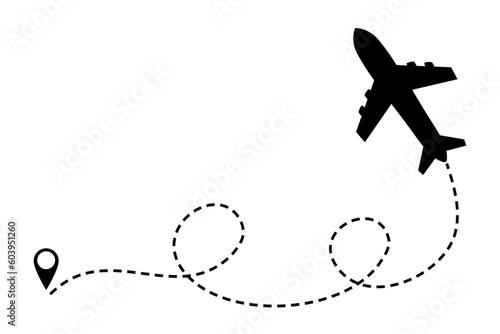Airplane Element Infographic Vector Illustration Graphic Design Transparent Background. Destination Travel Journey Trip Aboard Plane Pin Going Flying Overseas Vacation Voyage Silhouette 