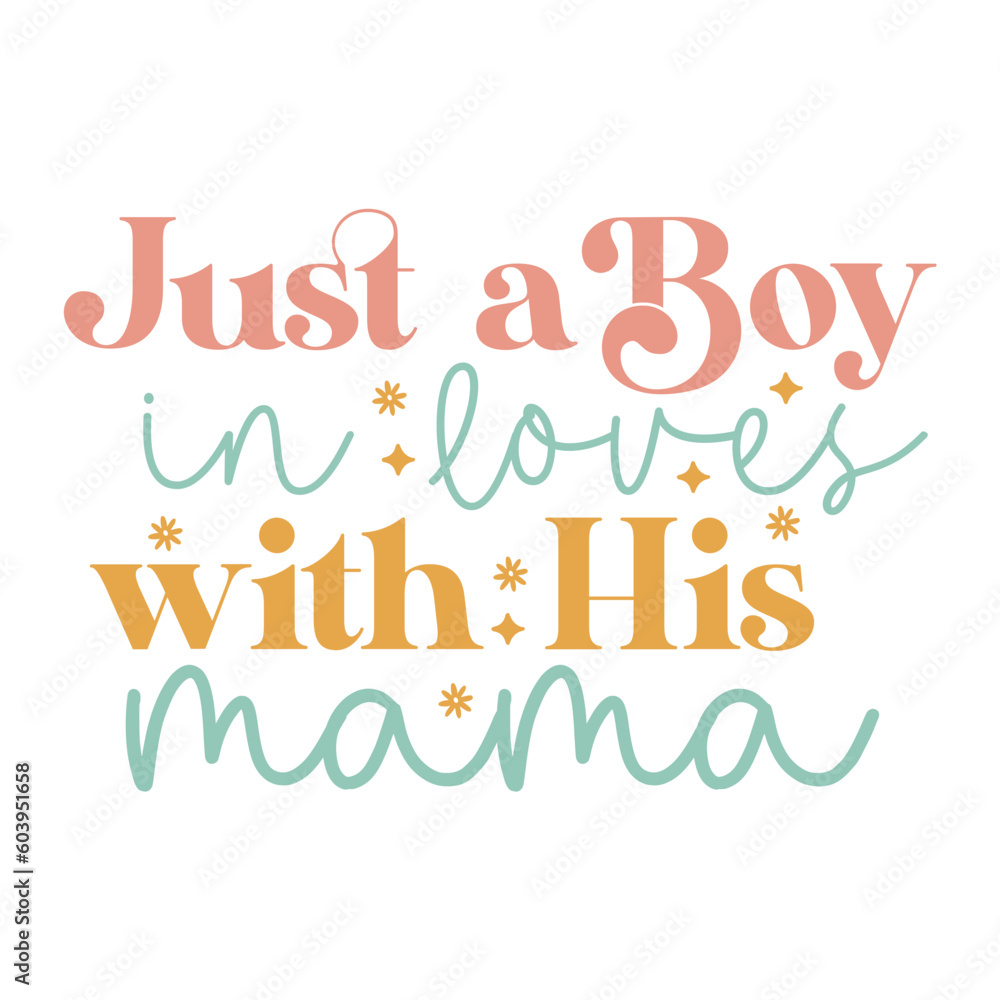 Fototapeta premium Just a Boy in Loves with His Mama