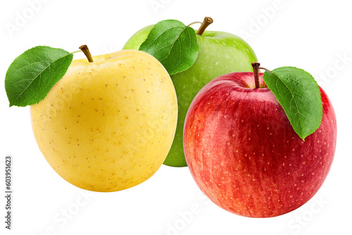 Apple isolated on white background, full depth of field