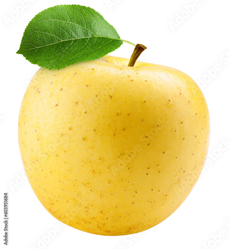Apple isolated on white background, full depth of field