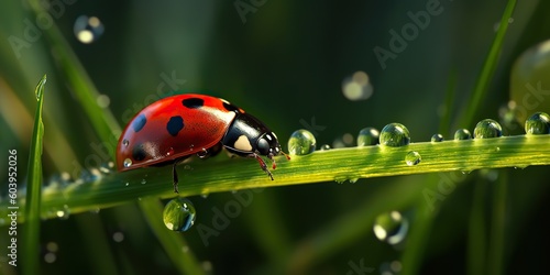 AI Generated. AI Generative. Photo Realistic Illustration of ladybug insect. Graphic Art