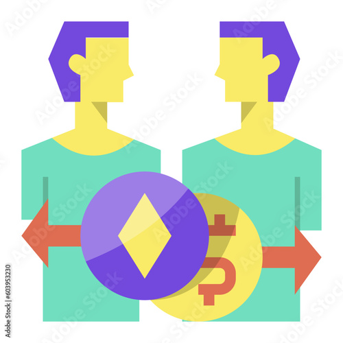 P2P flat icon