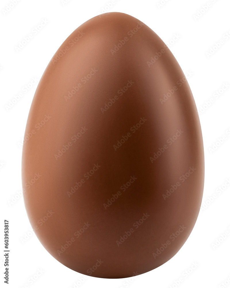 Chocolate egg isolated on white background, clipping path, full depth of field Chocolate egg isolated on white background, clipping path, full depth of field