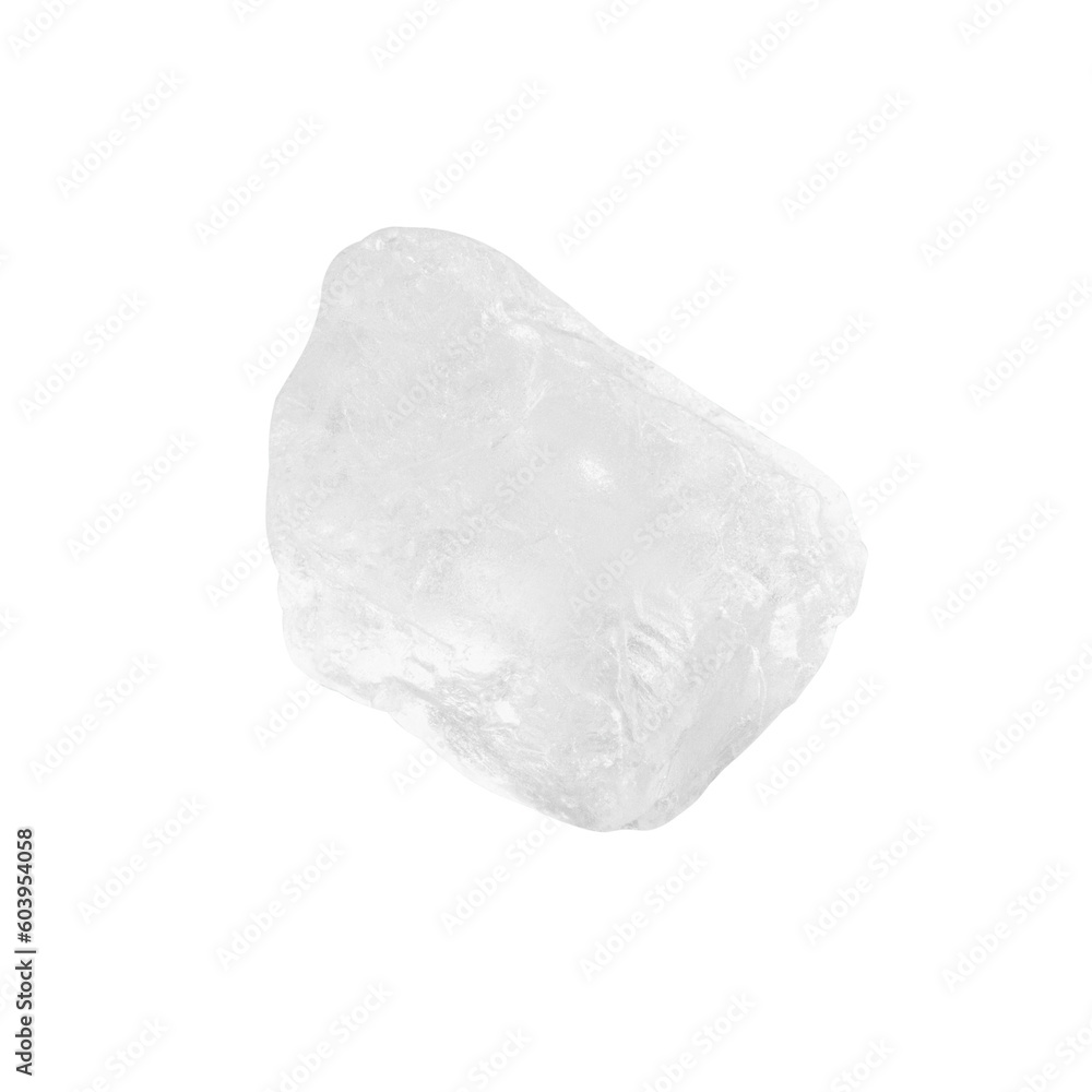 Rock sea salt isolated on white background, full depth of field