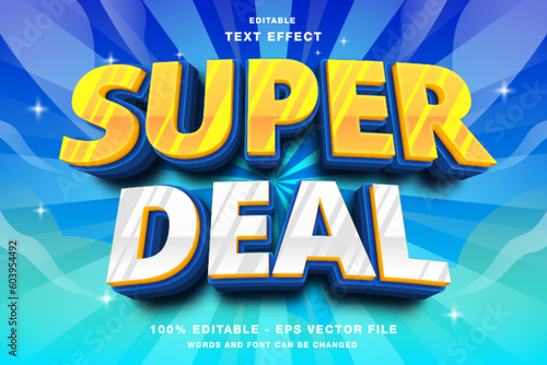 Super Deal 3D Editable Text Effect