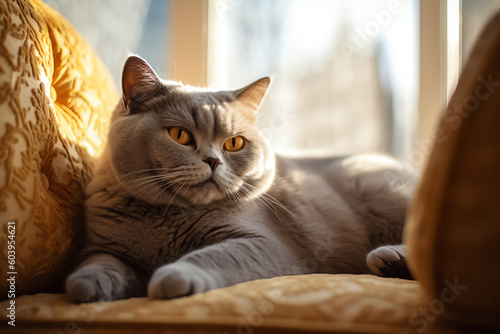 The British Shorthair is a well-known and beloved breed of domestic cat originating from the United Kingdom. It is a medium to large-sized cat with a sturdy build and a plush, dense coat. The breed's 