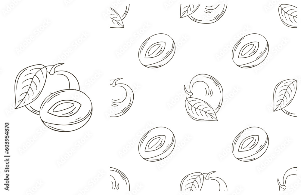 Coloring pattern for kitchen, restaurant or shop. Set in hand draw style