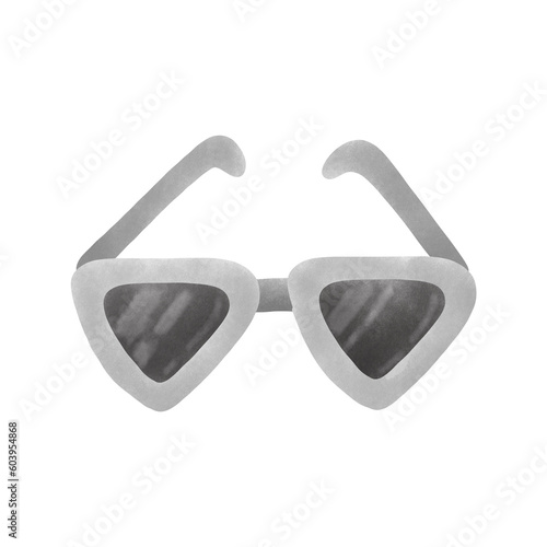 black sunglasses isolated on white