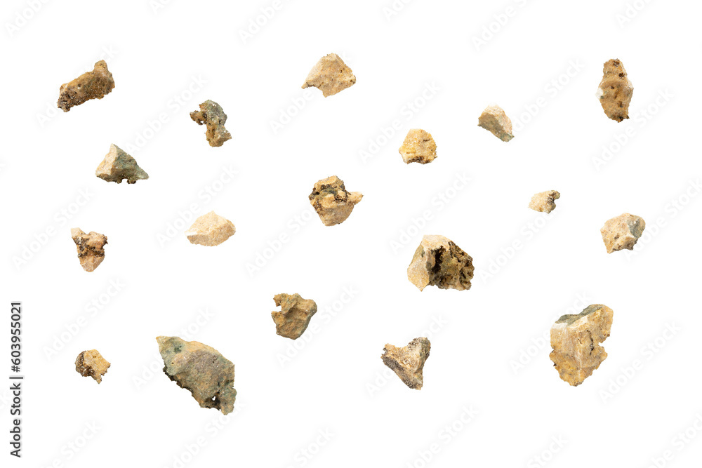 Fototapeta premium Set of small rock particle