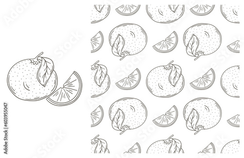 Coloring pattern for kitchen, restaurant or shop. Set in hand draw style