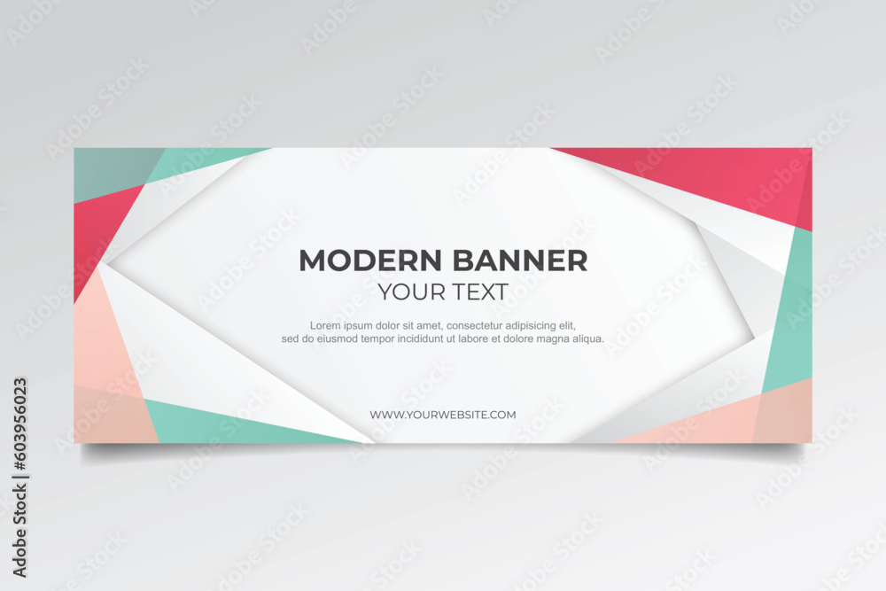 Abstract banner with modern shapes Abstract banner with modern shapes