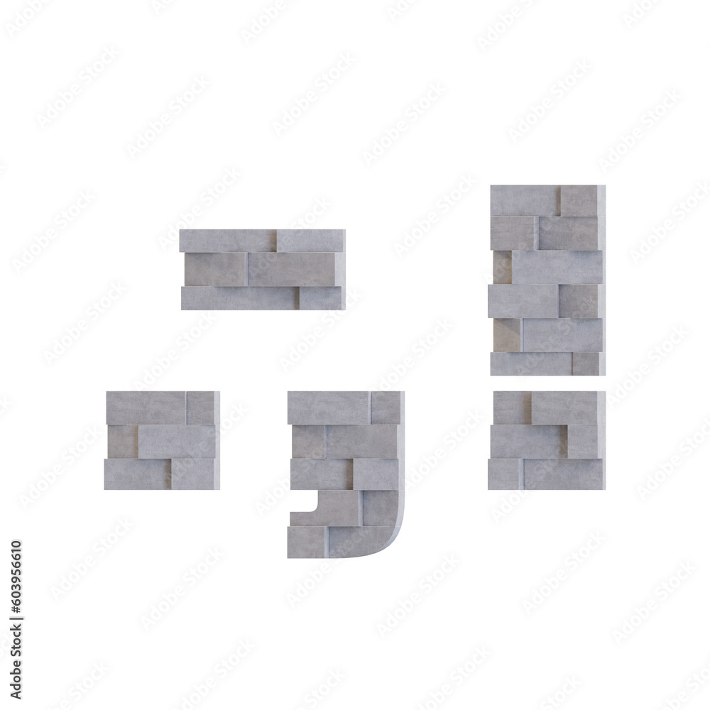 Concrete Deco Wall 3D Alphabet or PNG Letters Concrete Deco Wall 3D Alphabet or PNG Letters