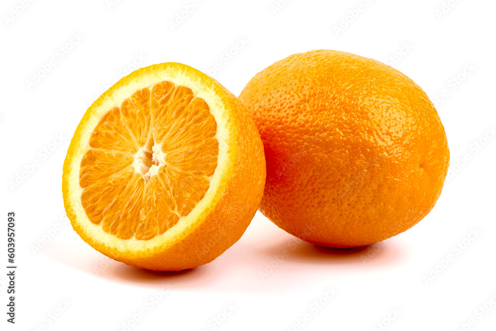 Oranges, isolated on white background. Oranges, isolated on white background.