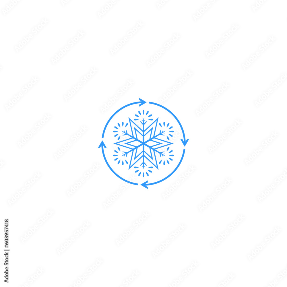 Freezer control icon logo design isolated on white background Freezer control icon logo design isolated on white background
