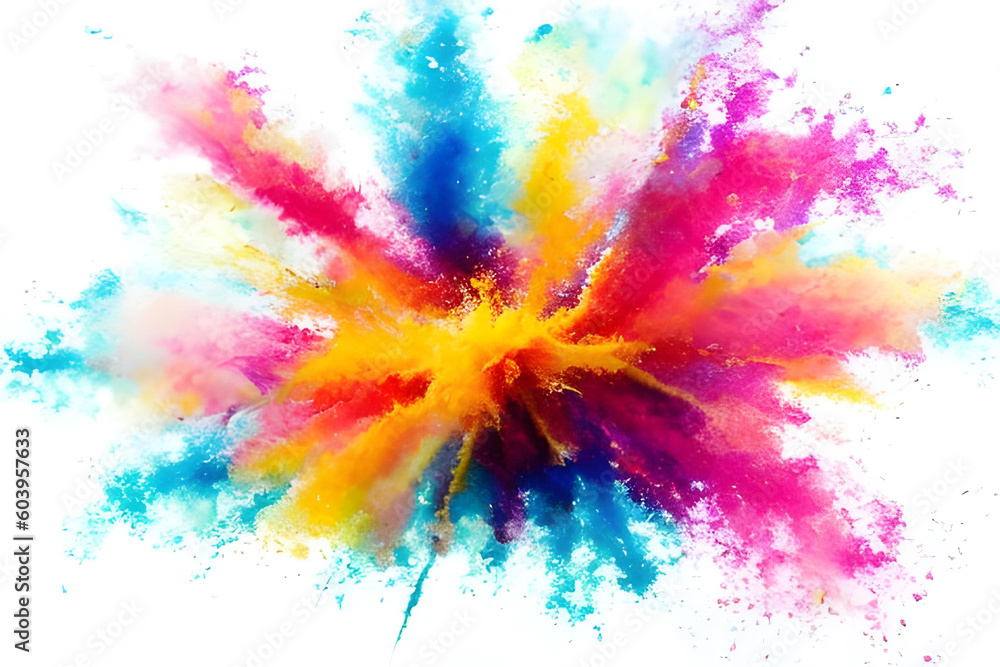 色鮮やかな爆発のイメージ インク 絵の具 白 色鮮やかな爆発のイメージ インク 絵の具 白