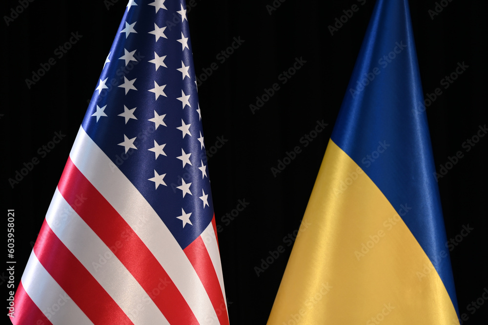 flags of ukraine, united states