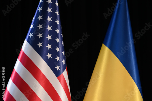 flags of ukraine, united states