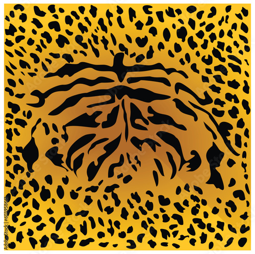Big cat fur pattern. Decorative tiger pattern seamless vector illustration. Elegant and stylish background for fabric clothes.