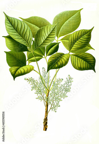 Heilpflanze, Hevea brasiliensis, Kautschukbaum oder Para-Kautschukbaum photo