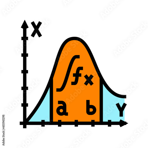 integral math science education color icon vector. integral math science education sign. isolated symbol illustration