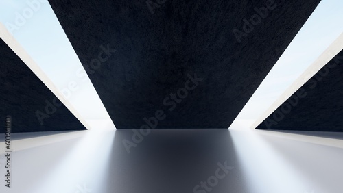 Fototapeta Naklejka Na Ścianę i Meble -  Abstract architecture background geometric concrete wall design 3d render