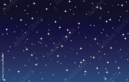 simple dark starry night sky cartoon background illustration vector
