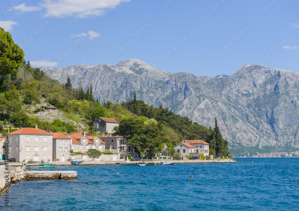 embankment of Perast. Montenegro