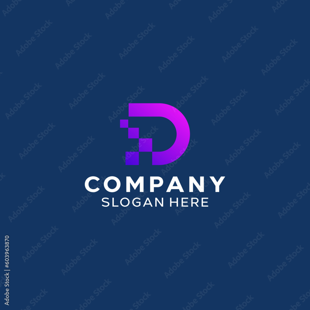 Letter D Simple Modern Logo