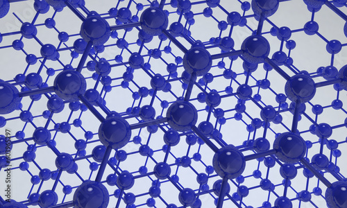 The crystal lattice of graphene. Abstract background.