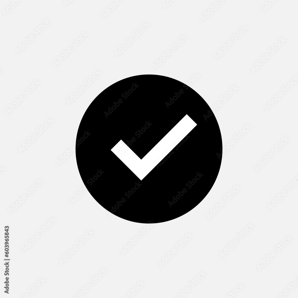 Check Mark Icon. Approve, Confirm Symbol for Design, Presentation, Website or Apps Elements - Vector. Check Mark Icon. Approve, Confirm Symbol for Design, Presentation, Website or Apps Elements - Vector.