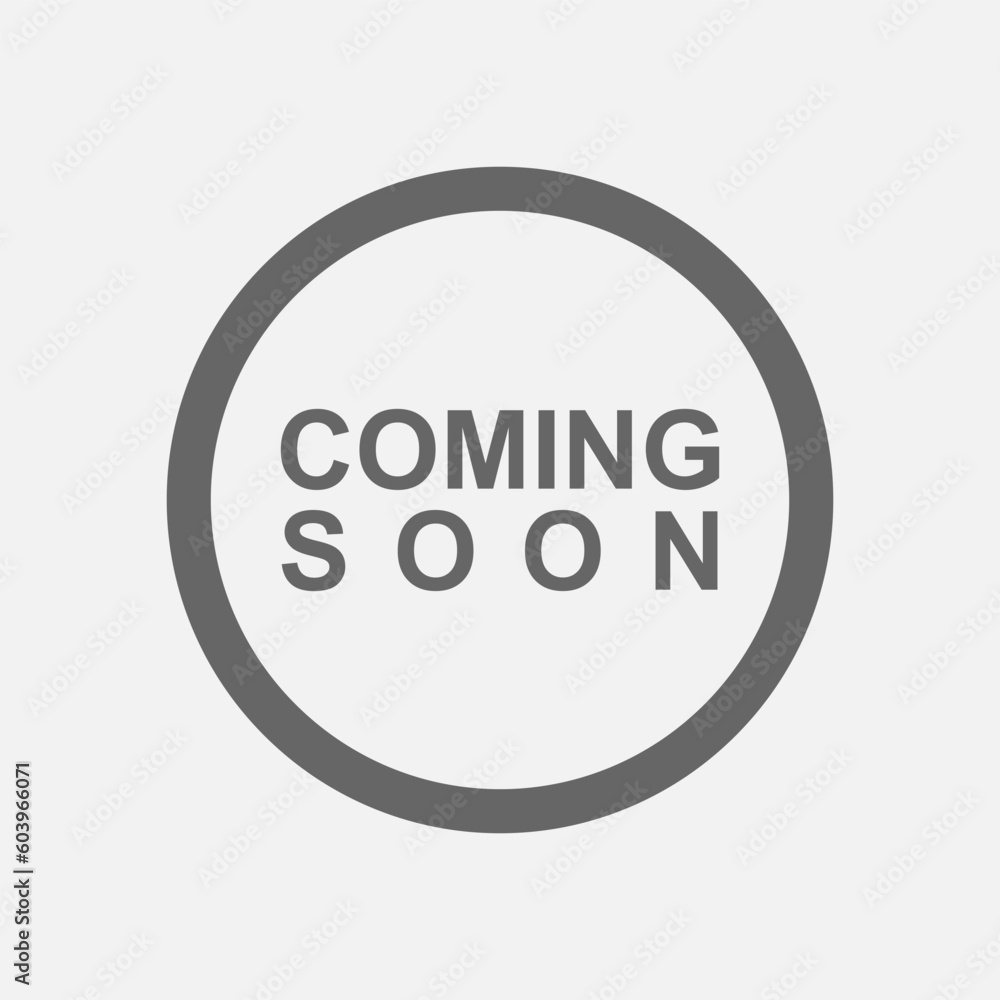 Coming Soon Icon Banner - Vector, Text Sign and Symbol Illustration. Coming Soon Icon Banner - Vector, Text Sign and Symbol Illustration.